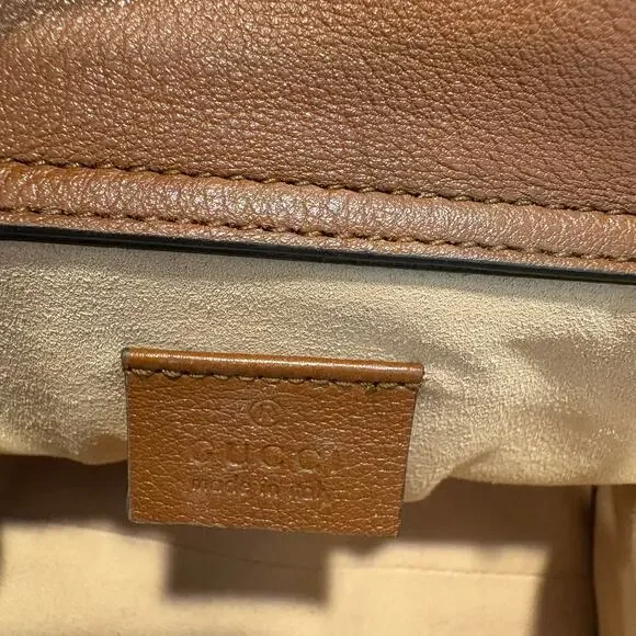 Gucci Diana Bamboo Handle Small Leather Crossbody Tote Bag Brown Small Mini - Picture 5 of 16